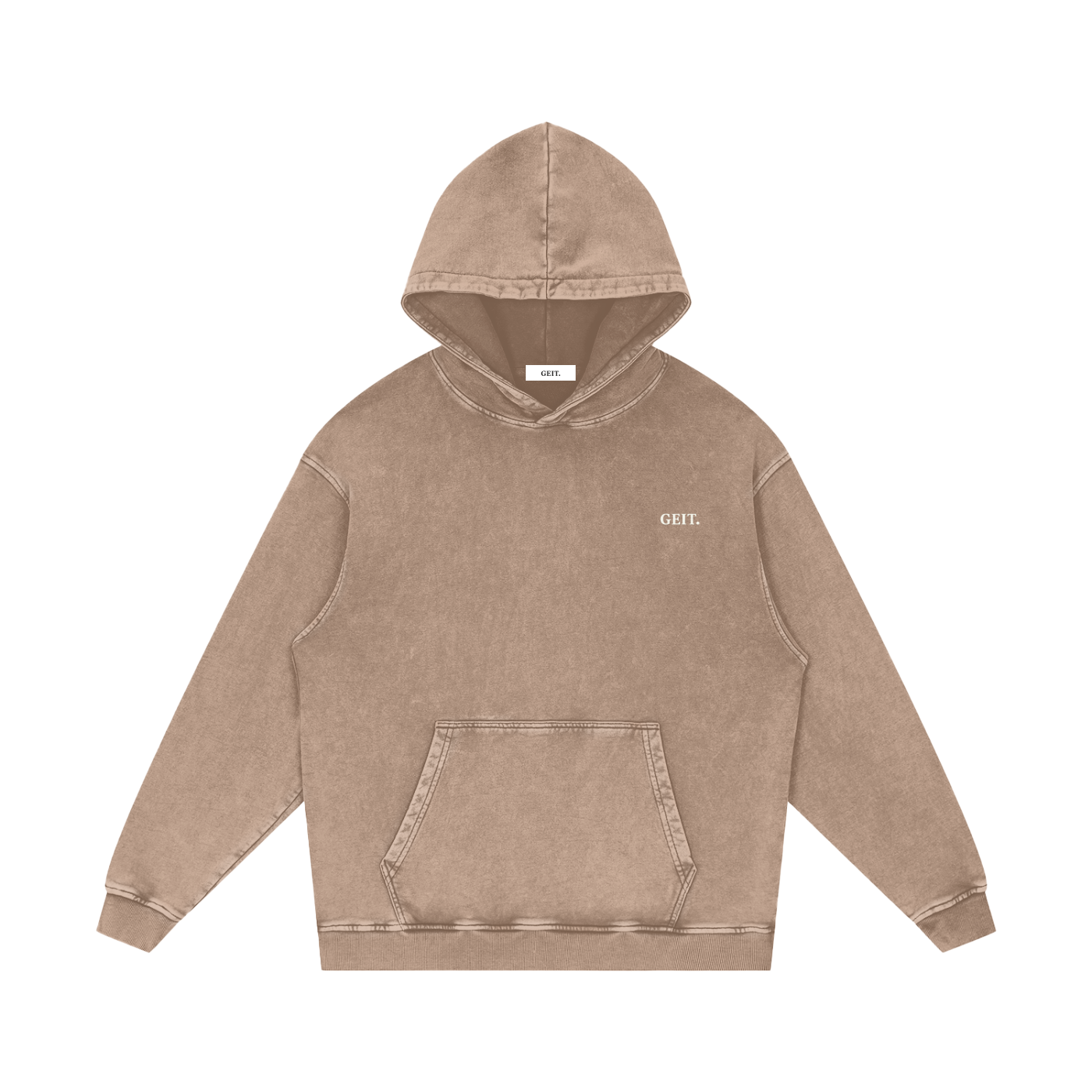 Original GEIT Snow Washed Loose Cotton Hoodie