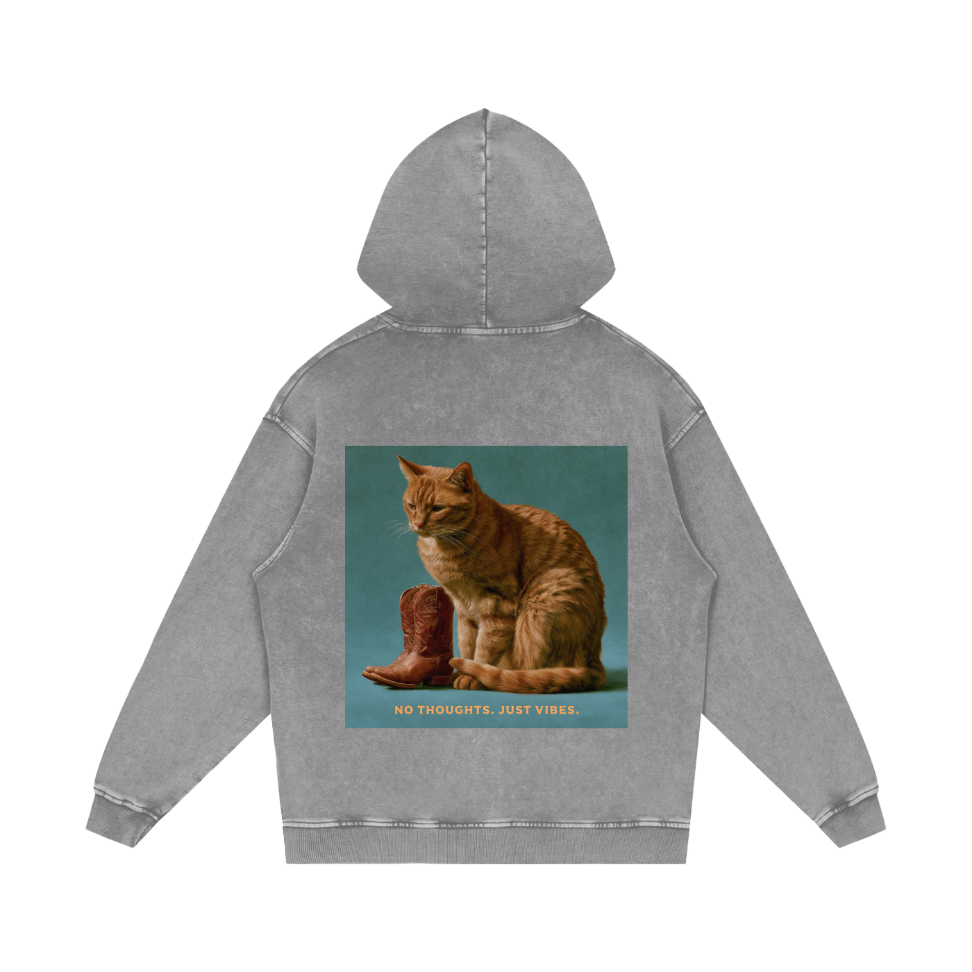 Snow Washed Loose Cotton Hoodie