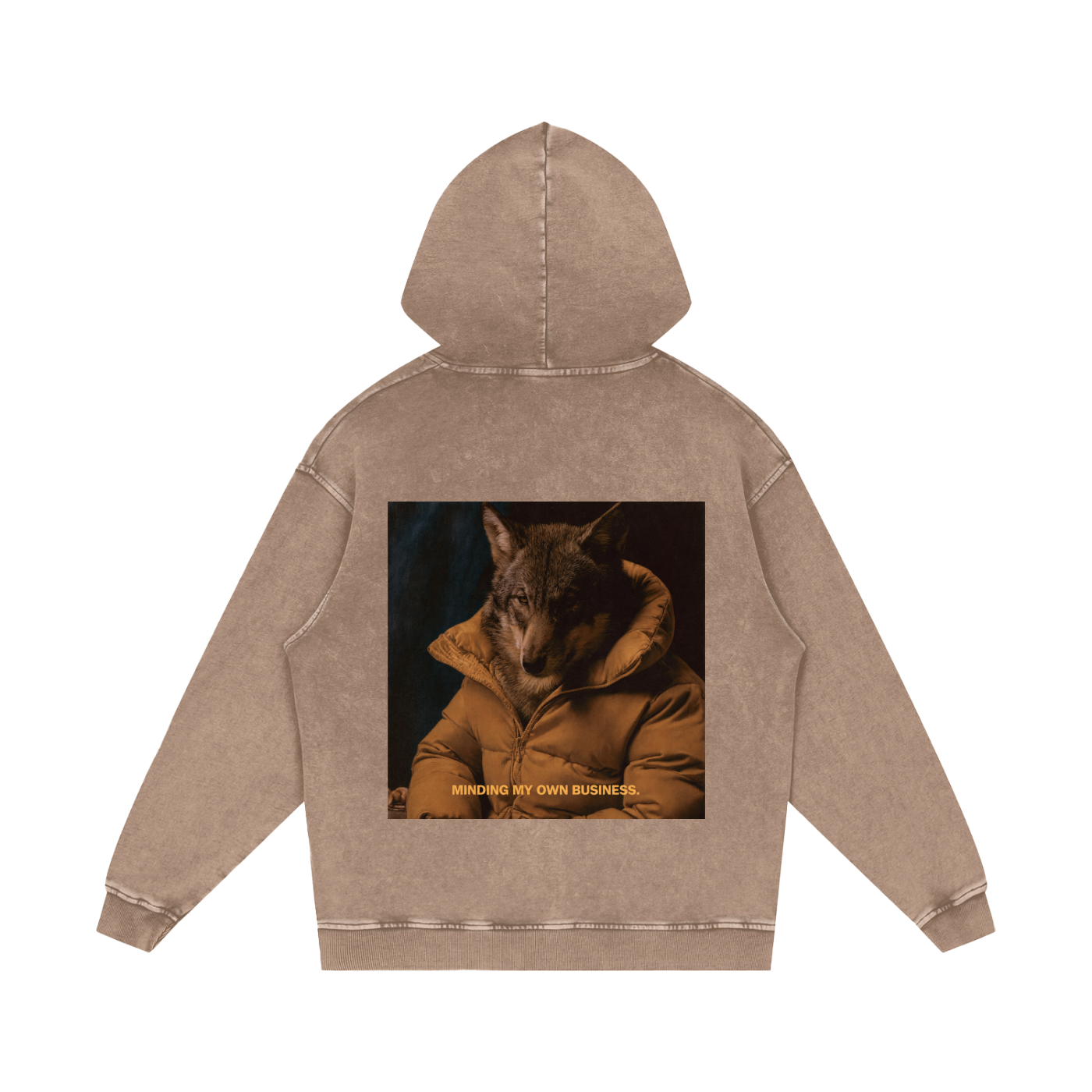 Snow Washed Loose Cotton Hoodie