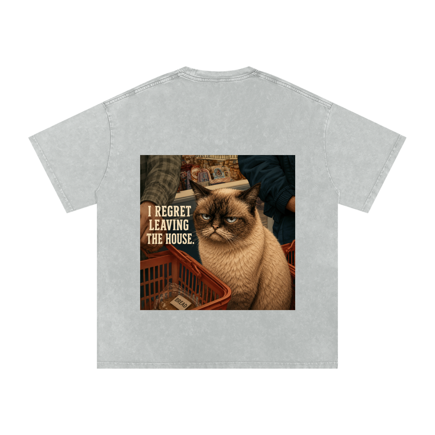Snow Washed Oversized Cotton T-Shirt