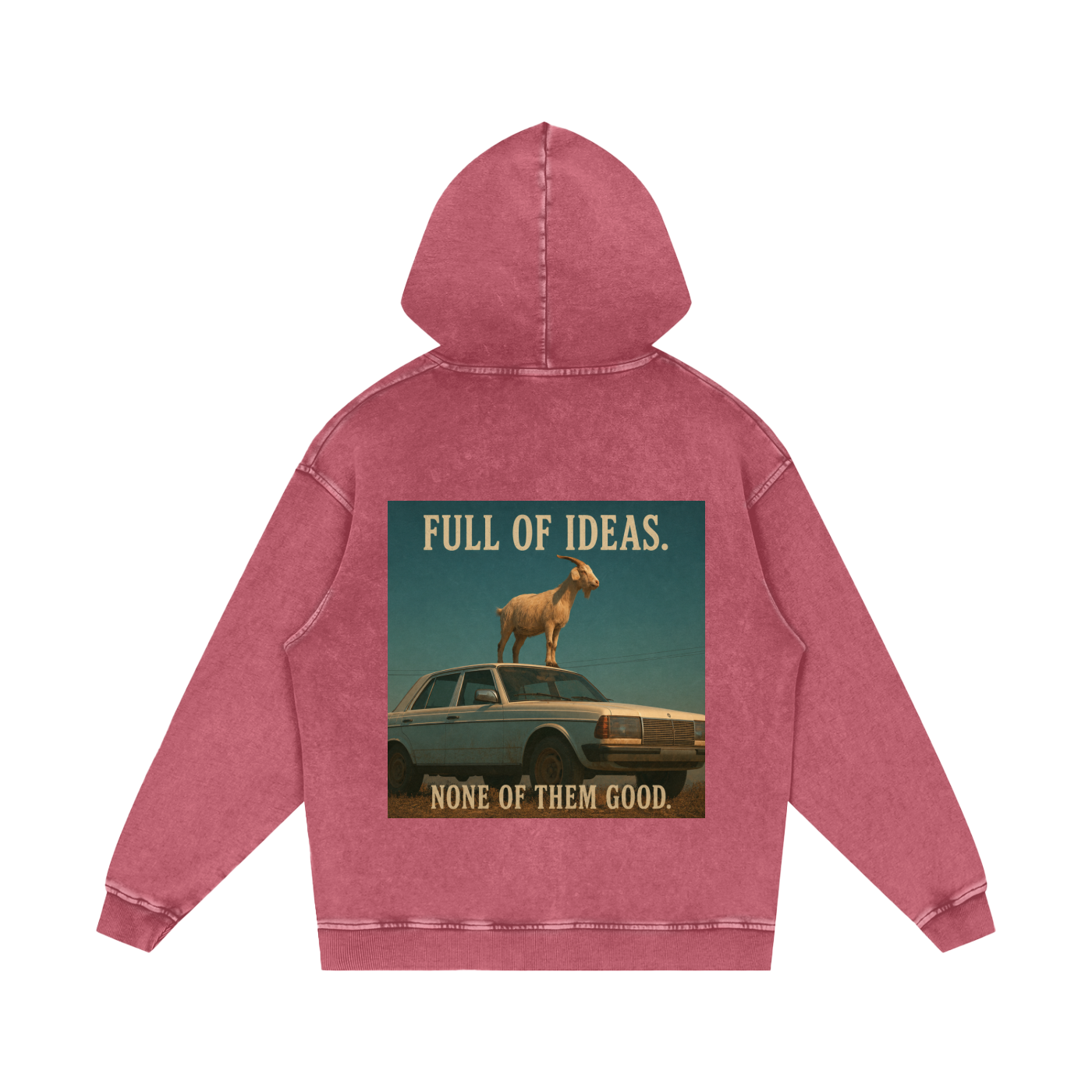 Snow Washed Loose Cotton Hoodie