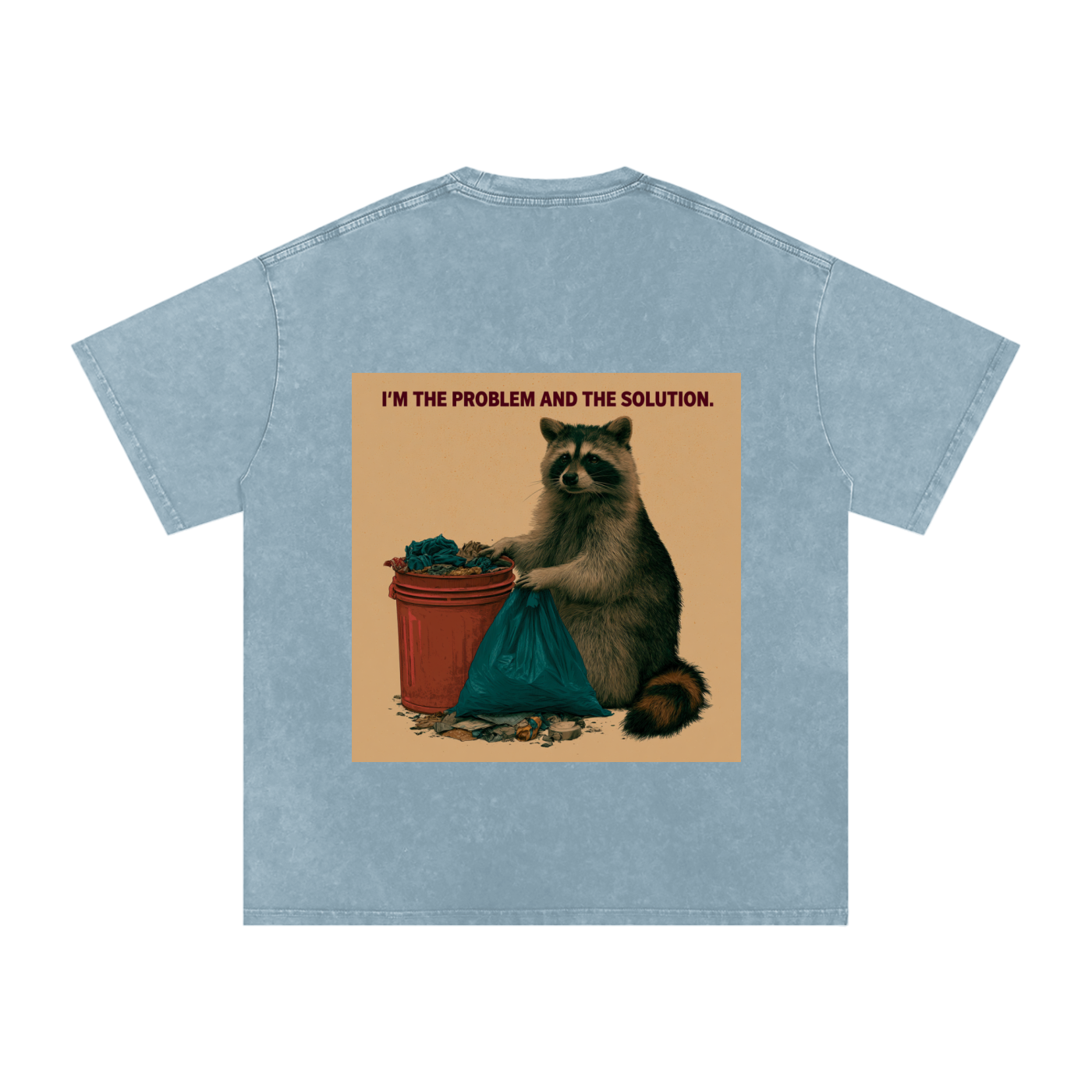 Snow Washed Oversized Cotton T-Shirt