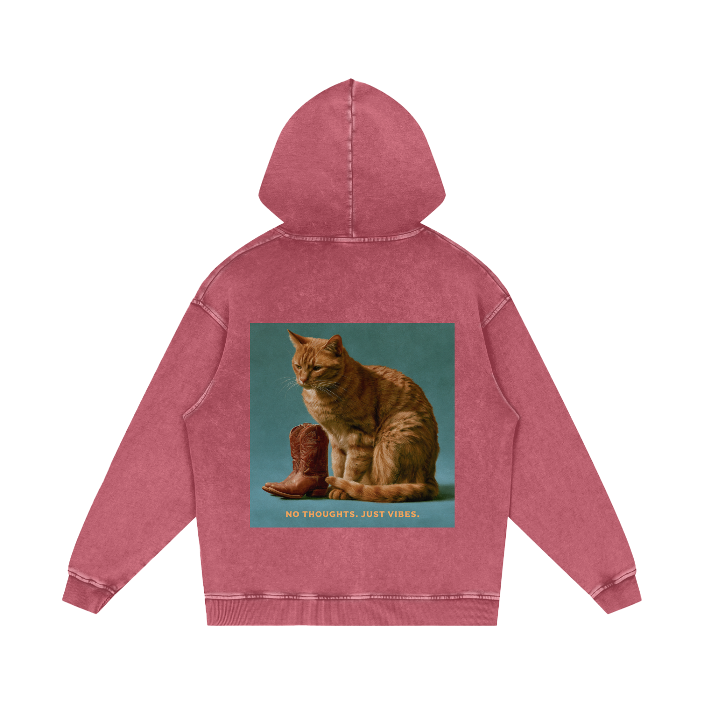 Snow Washed Loose Cotton Hoodie