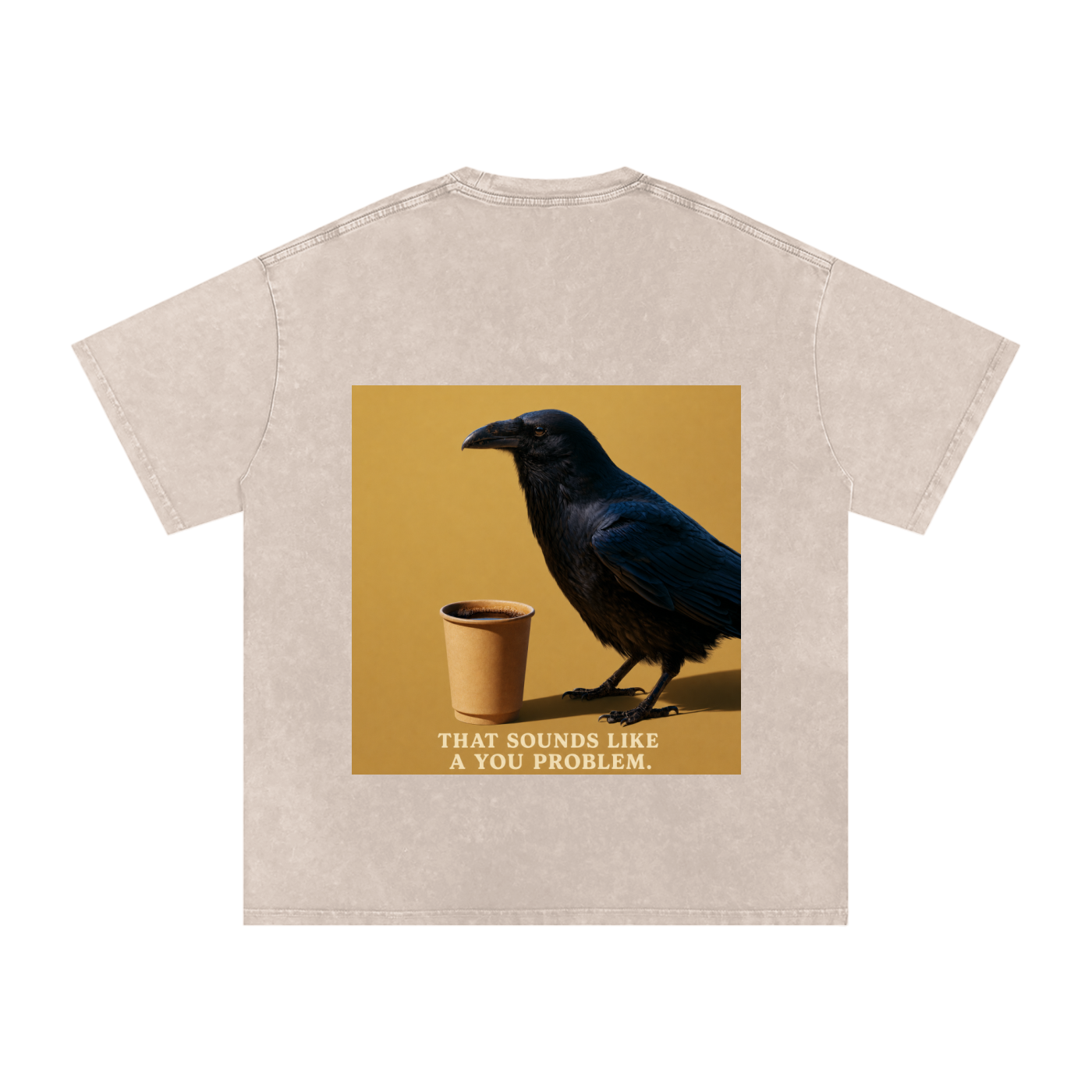Snow Washed Oversized Cotton T-Shirt