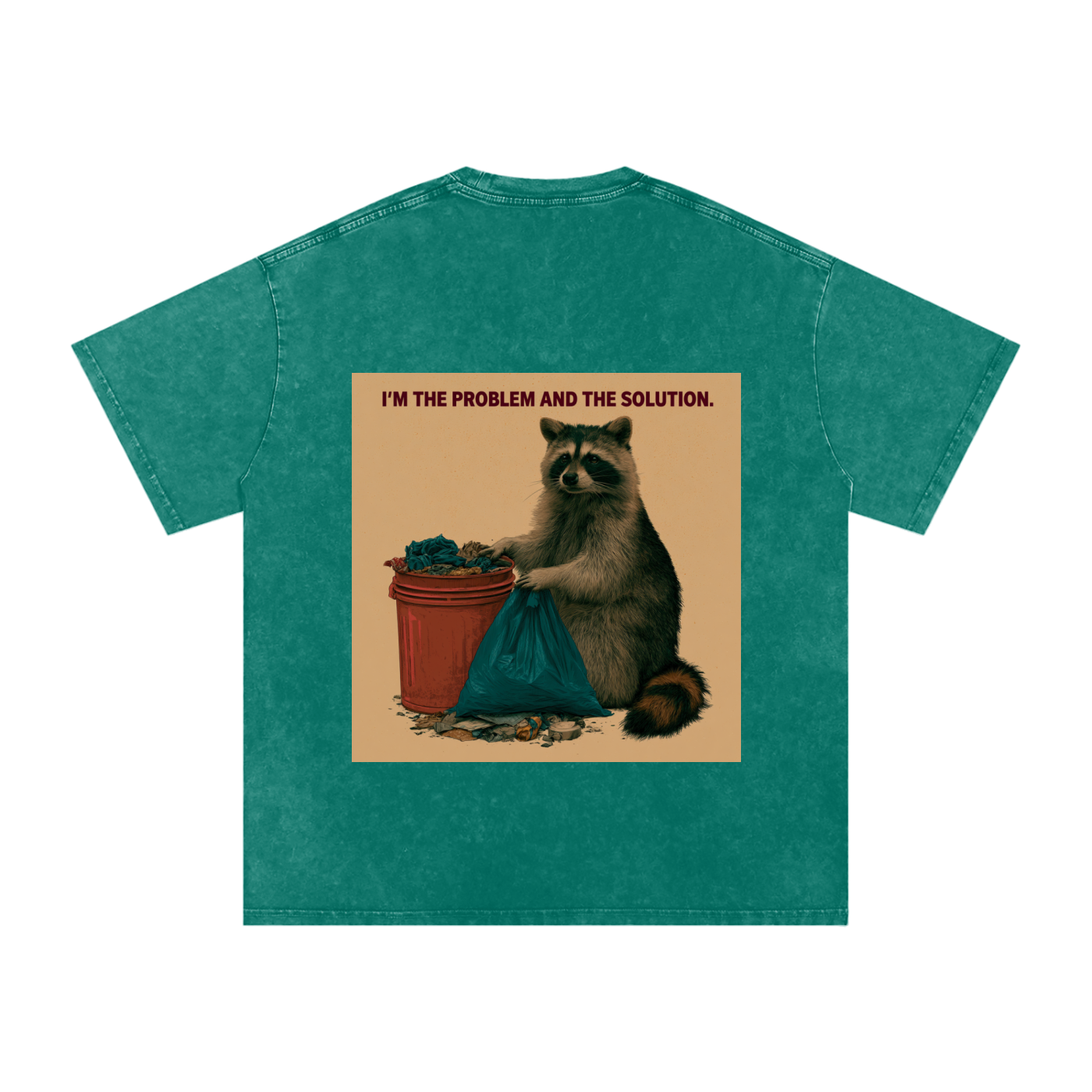 Snow Washed Oversized Cotton T-Shirt