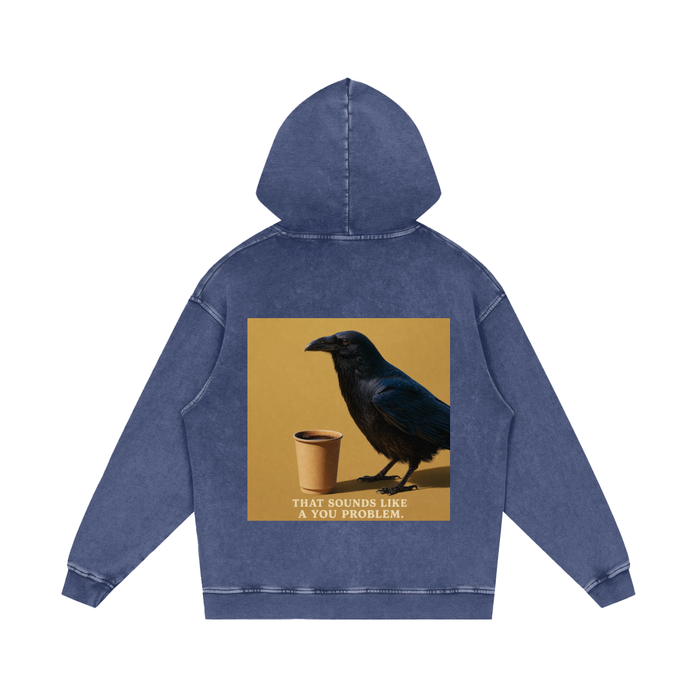 Snow Washed Loose Cotton Hoodie