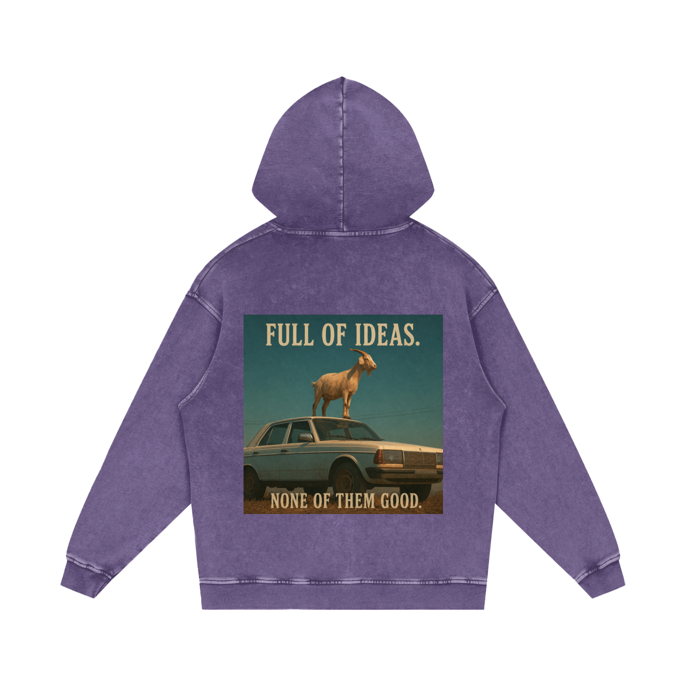 Snow Washed Loose Cotton Hoodie