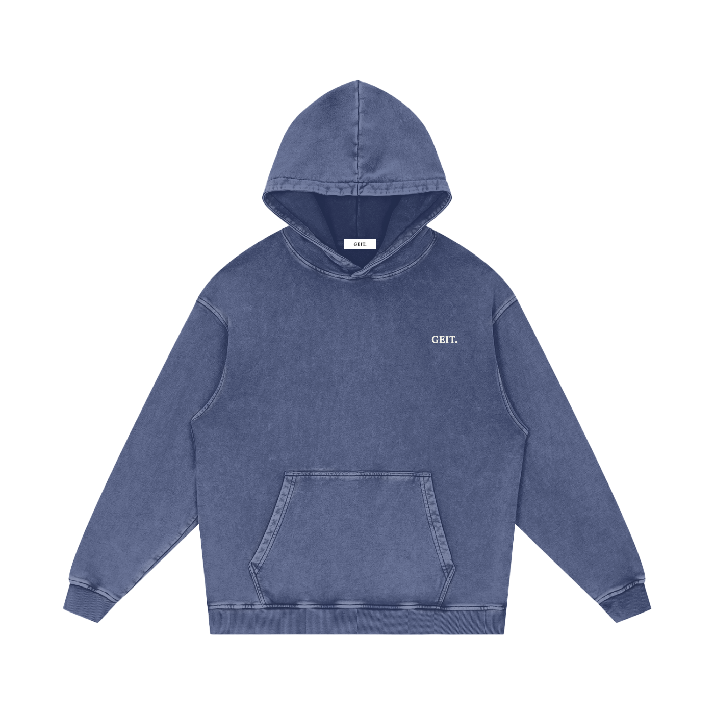 Original GEIT Snow Washed Loose Cotton Hoodie