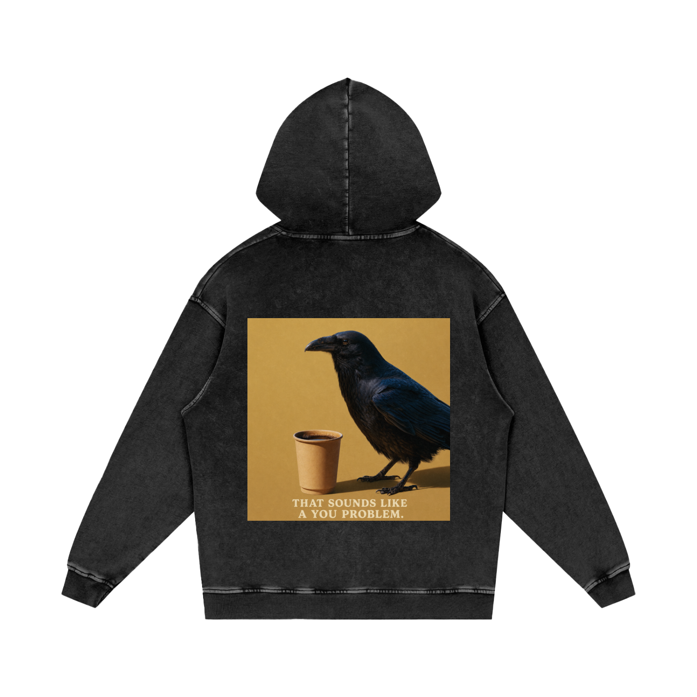 Snow Washed Loose Cotton Hoodie
