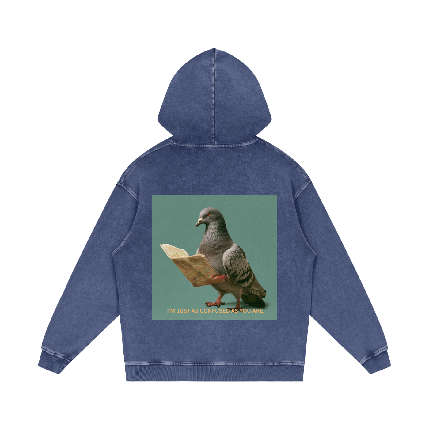 Snow Washed Loose Cotton Hoodie