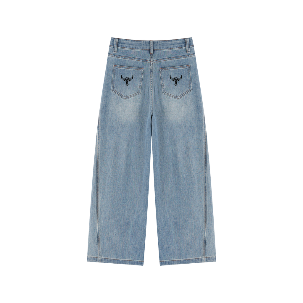 Women’s Vintage Wash High Rise Wide Leg Jeans