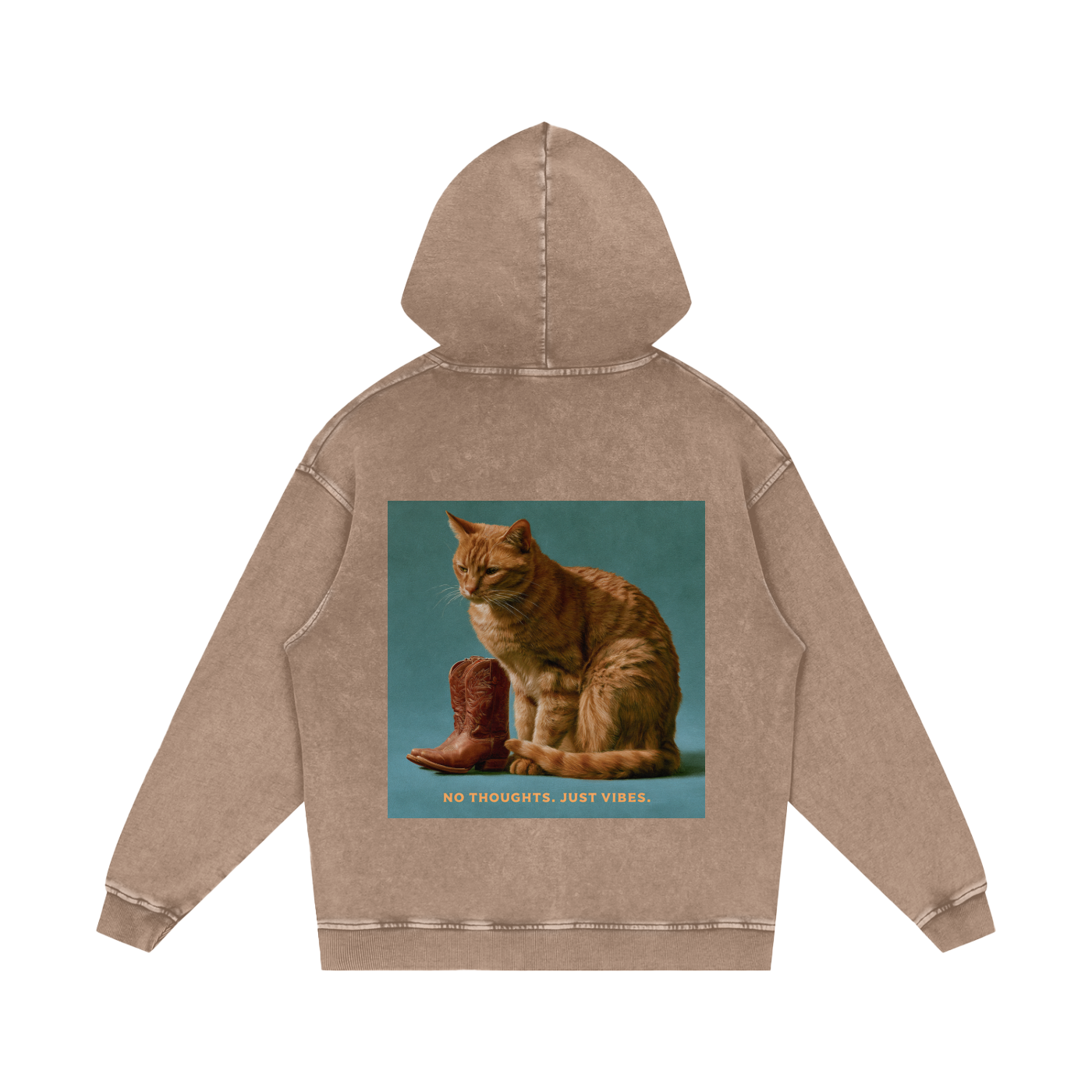 Snow Washed Loose Cotton Hoodie