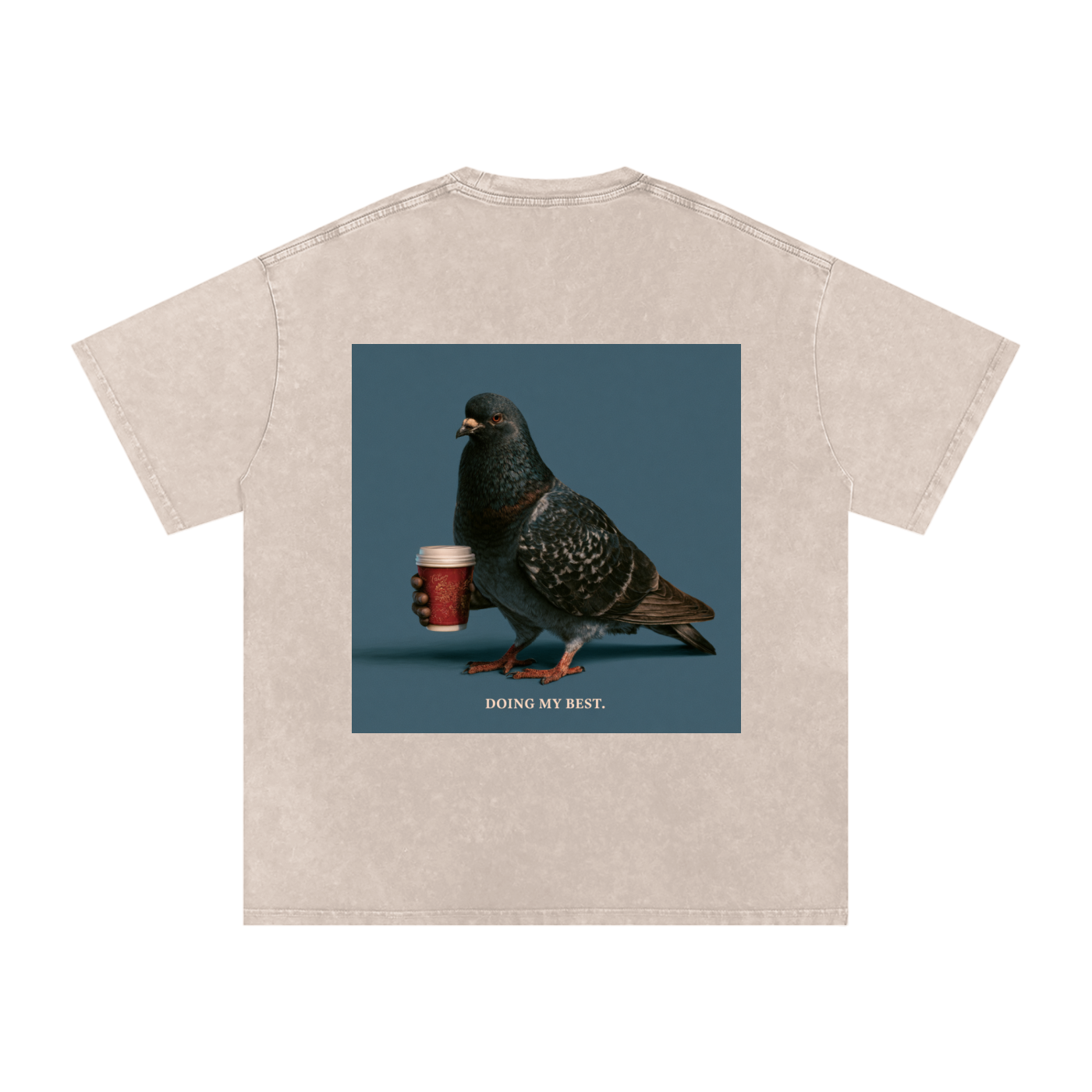 Snow Washed Oversized Cotton T-Shirt