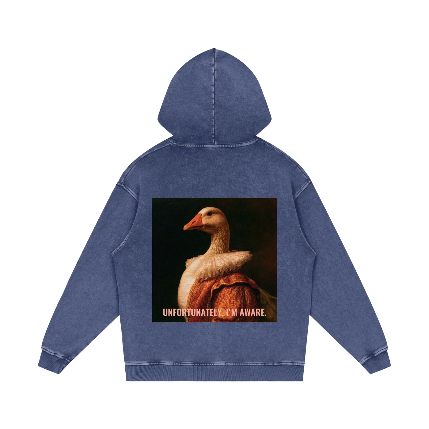 Snow Washed Loose Cotton Hoodie