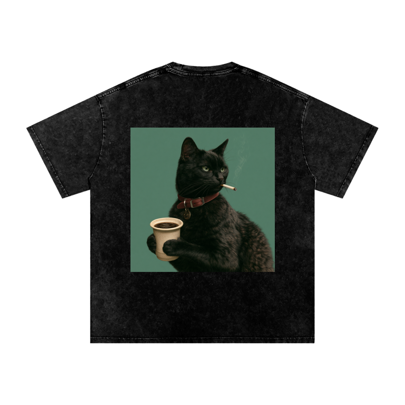 Snow Washed Oversized Cotton T-Shirt