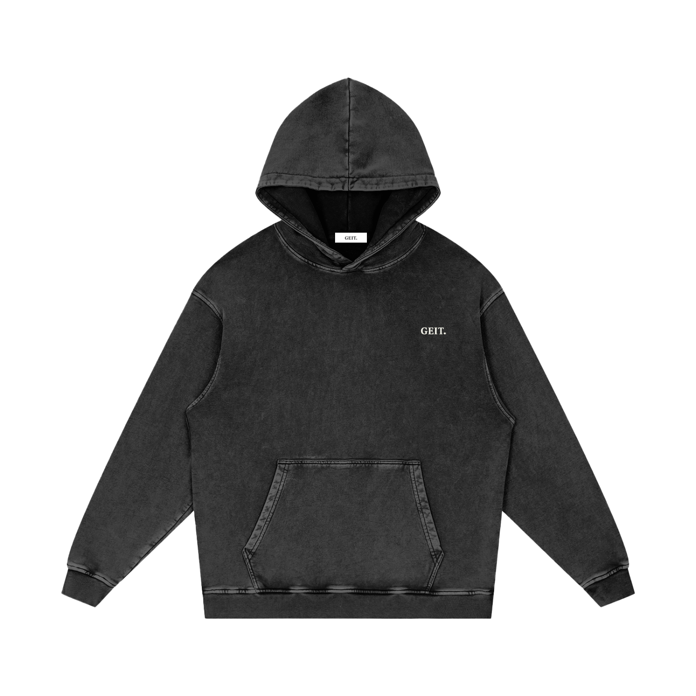 Original GEIT Snow Washed Loose Cotton Hoodie