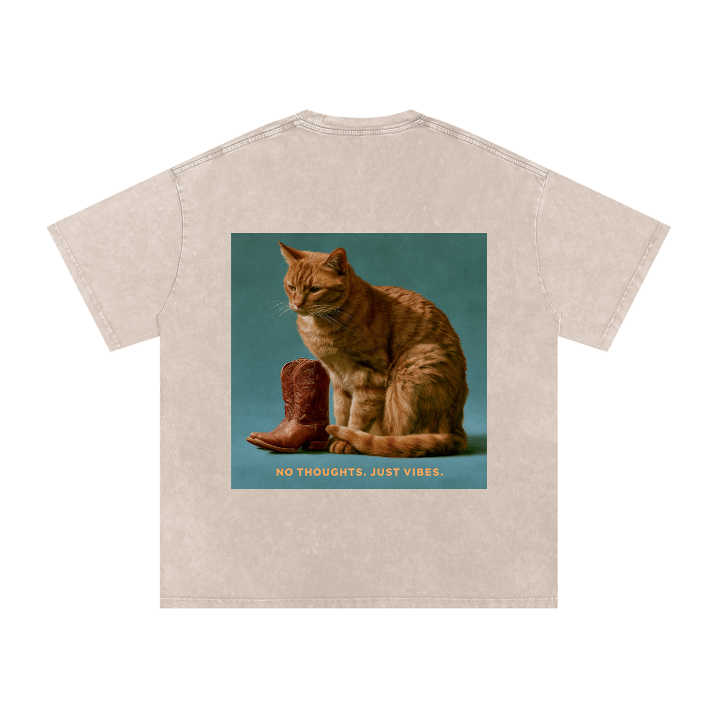 Snow Washed Oversized Cotton T-Shirt