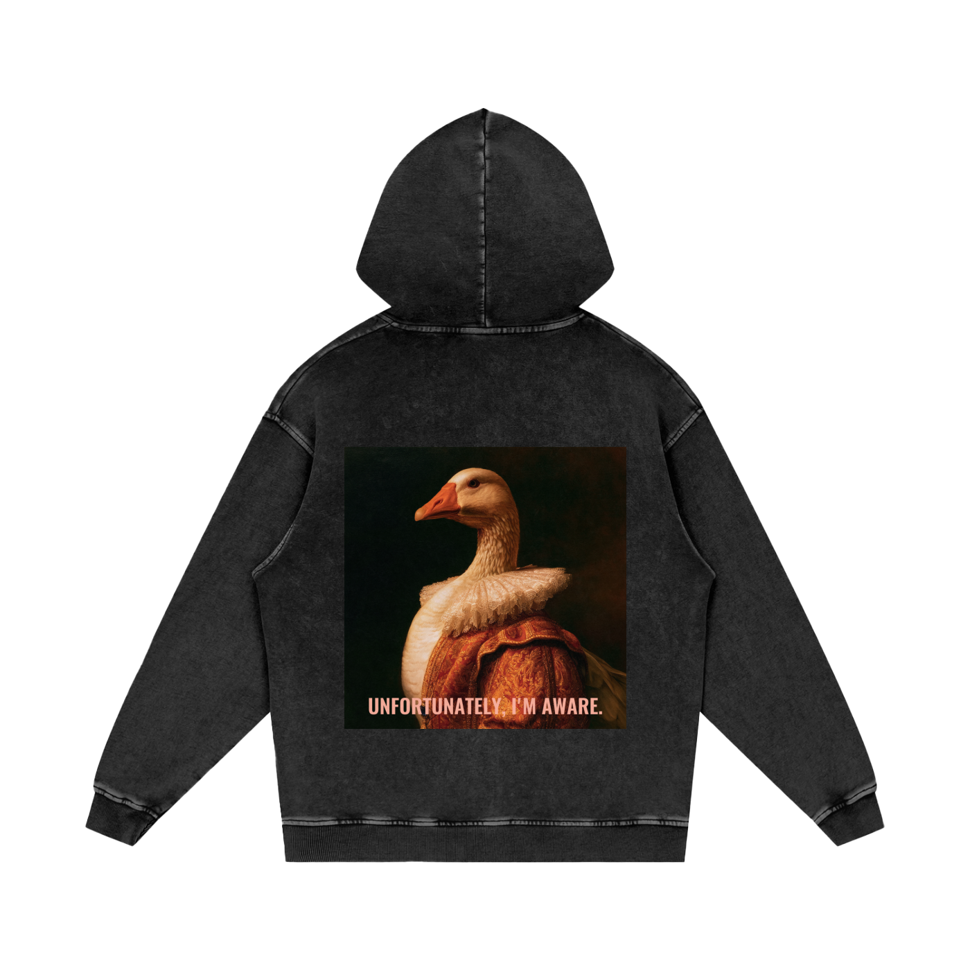 Snow Washed Loose Cotton Hoodie