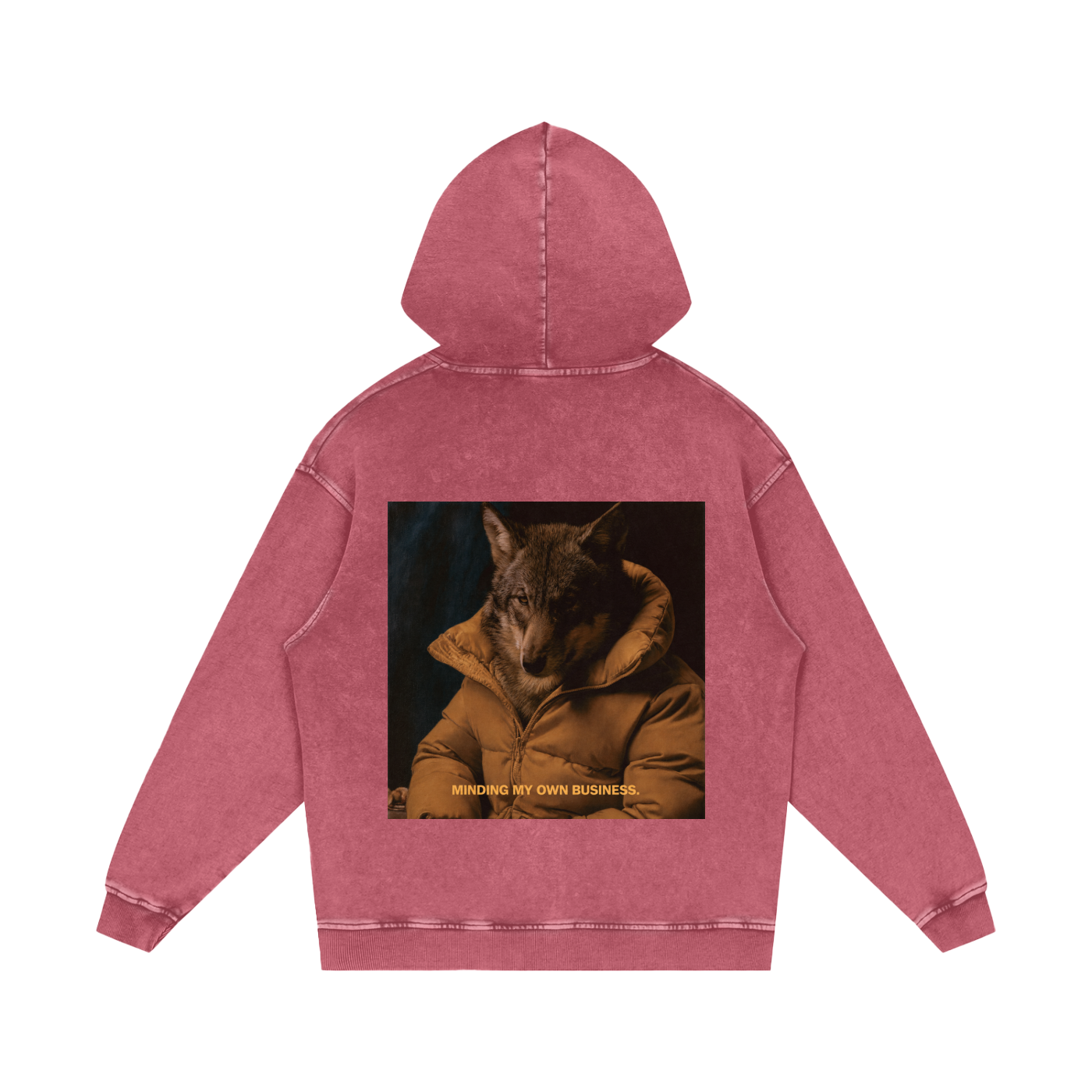 Snow Washed Loose Cotton Hoodie