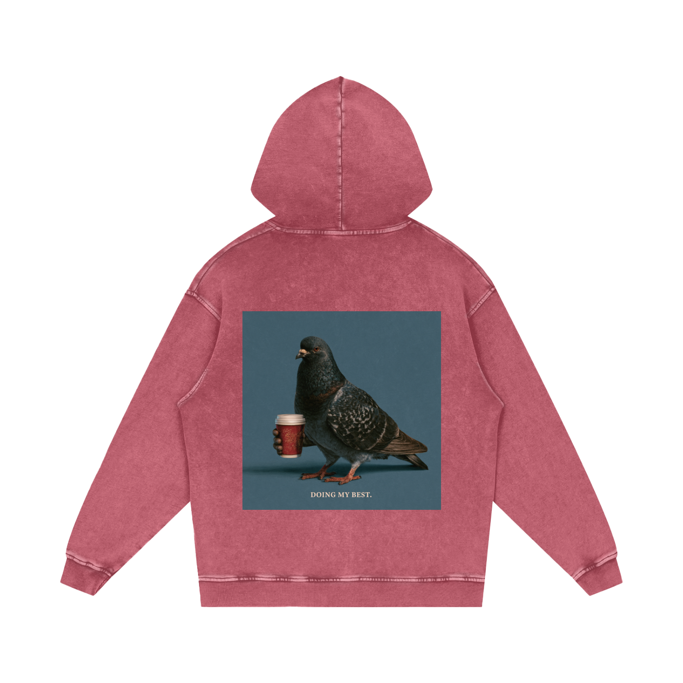 Snow Washed Loose Cotton Hoodie