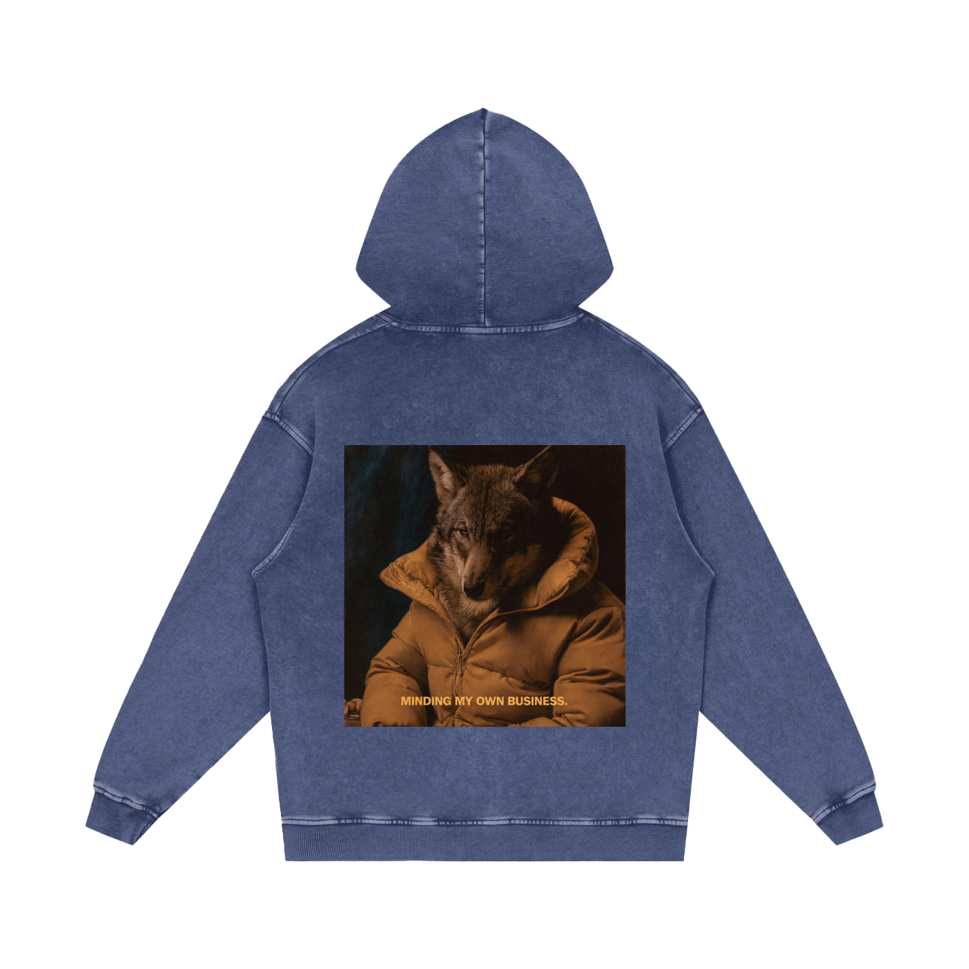 Snow Washed Loose Cotton Hoodie