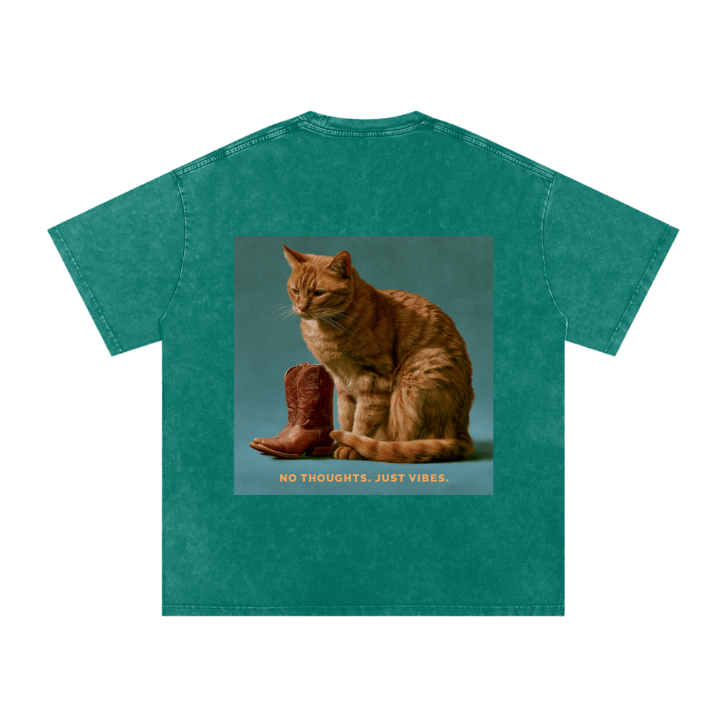 Snow Washed Oversized Cotton T-Shirt