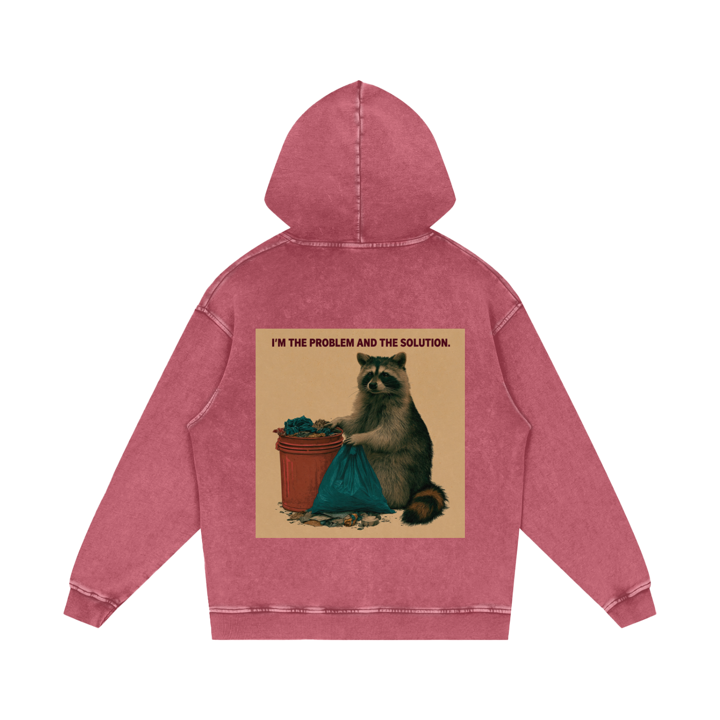 Snow Washed Loose Cotton Hoodie