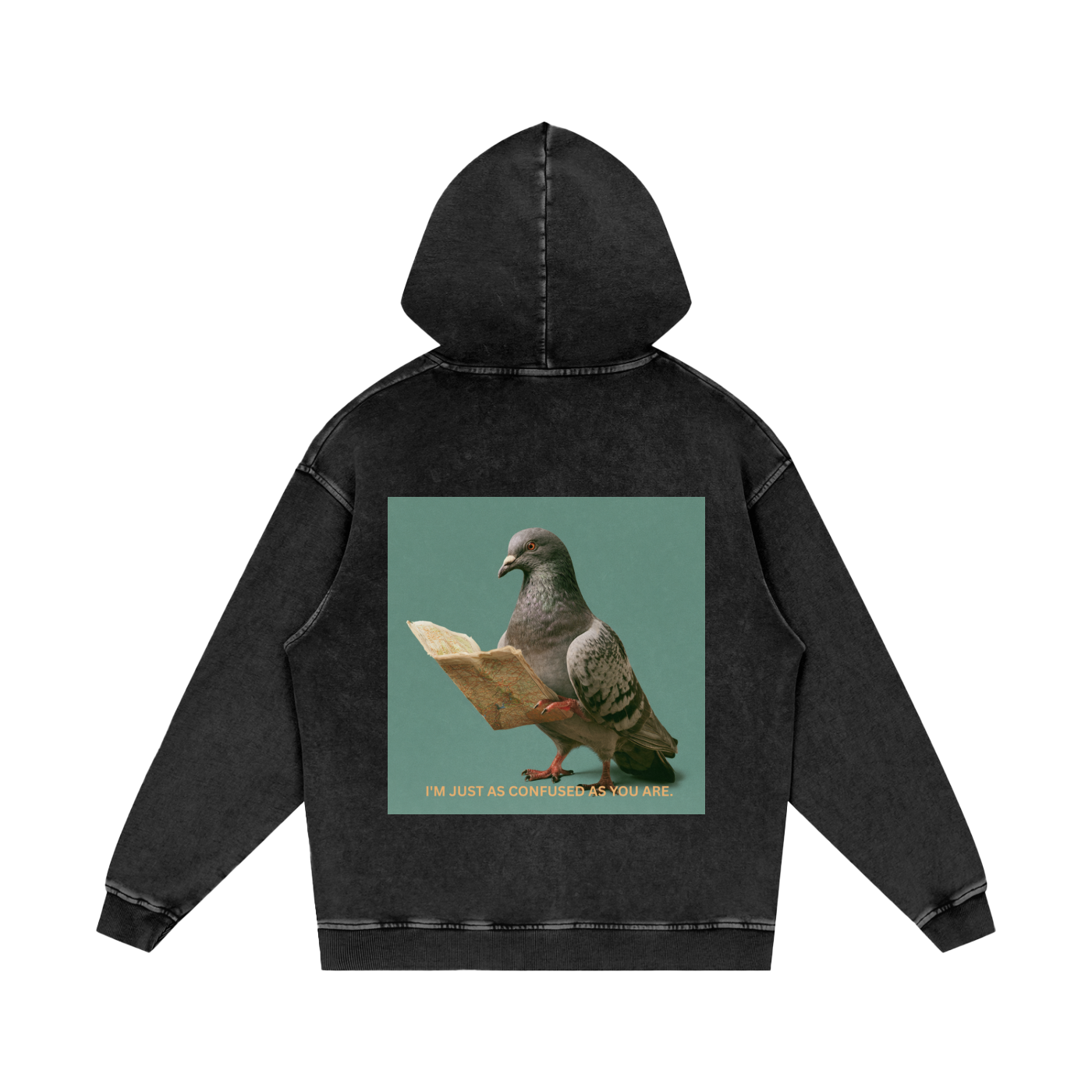 Snow Washed Loose Cotton Hoodie