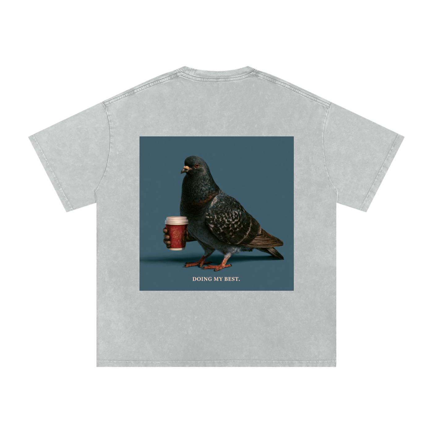Snow Washed Oversized Cotton T-Shirt