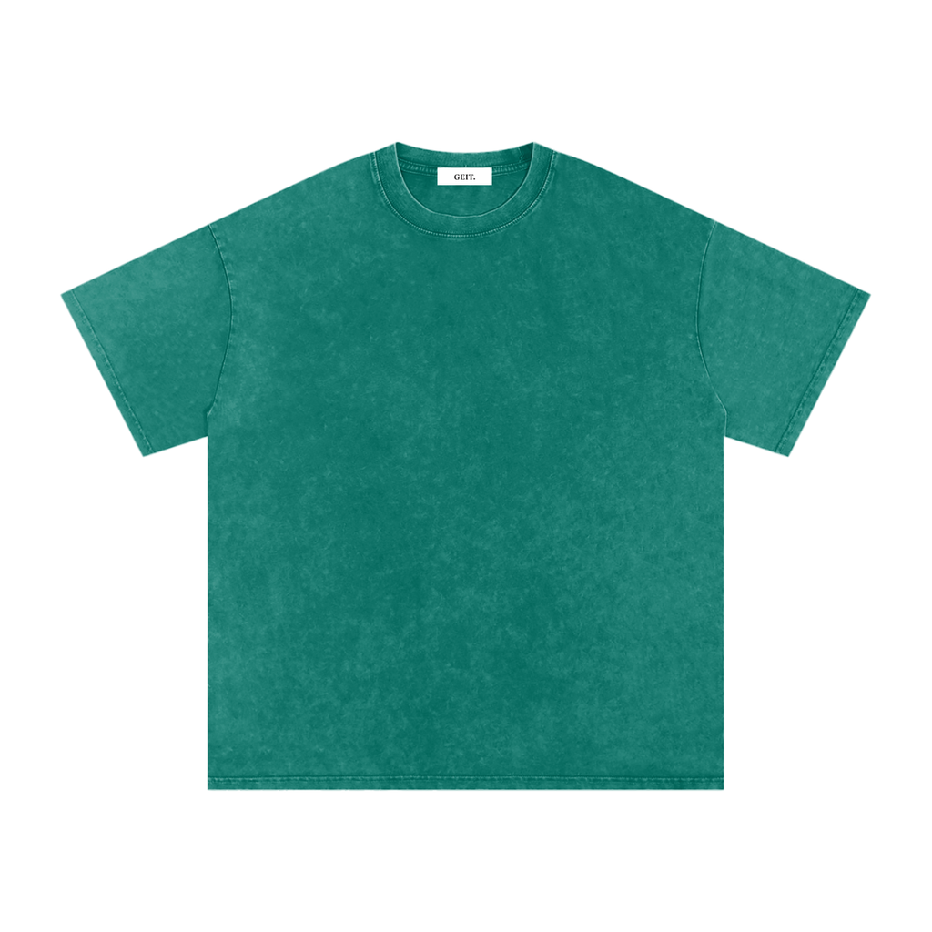 Snow Washed Oversized Cotton T-Shirt