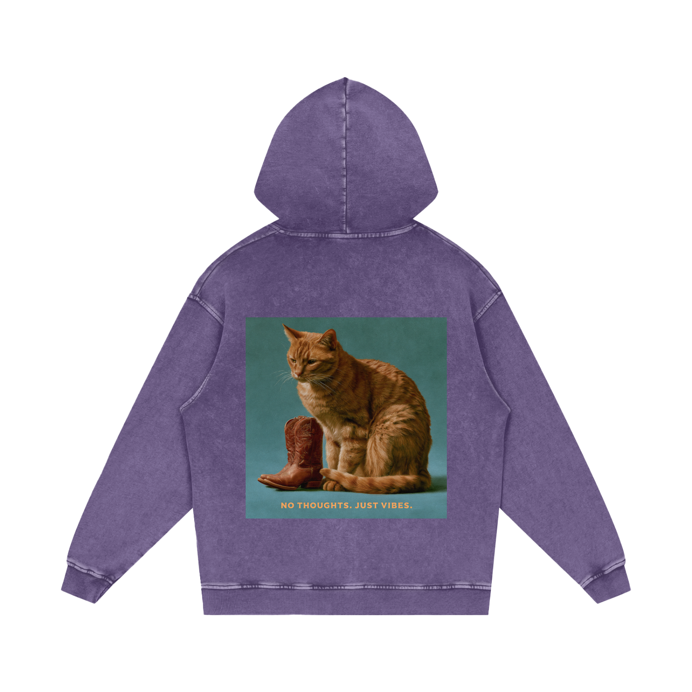 Snow Washed Loose Cotton Hoodie