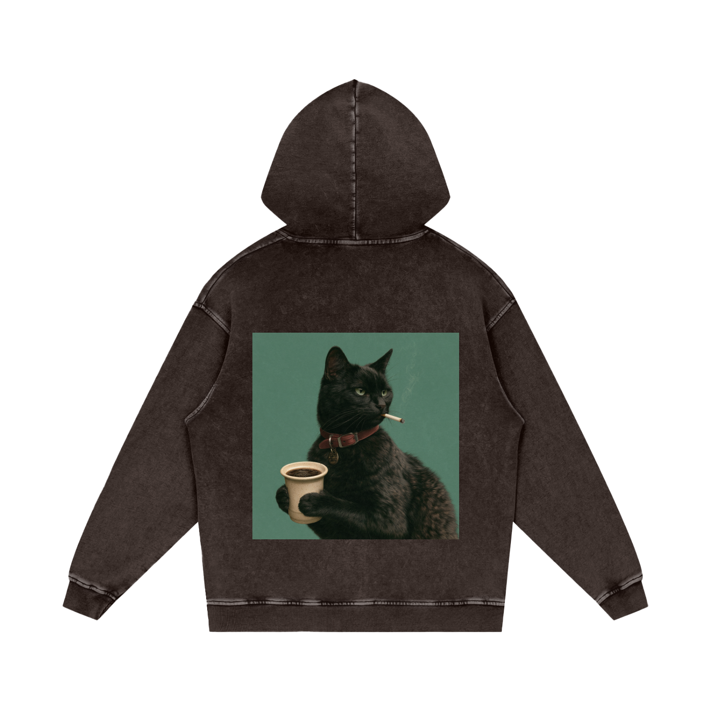 Snow Washed Loose Cotton Hoodie