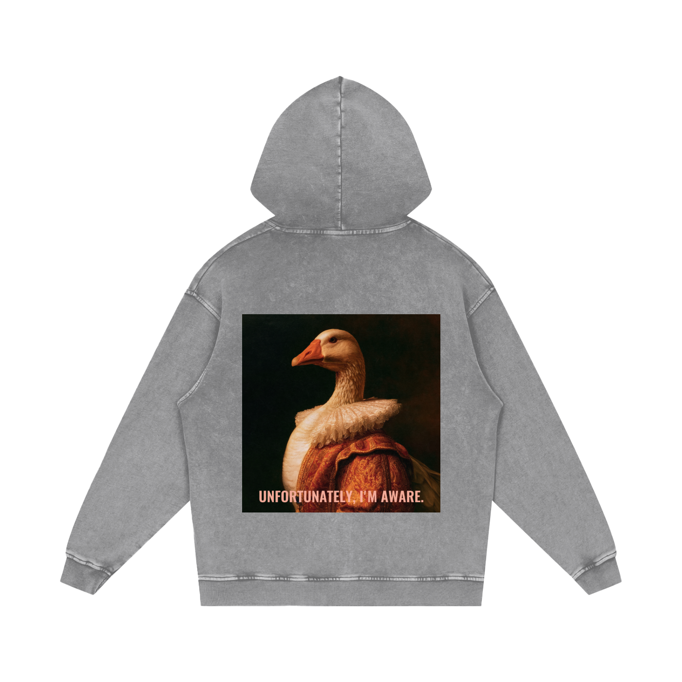 Snow Washed Loose Cotton Hoodie
