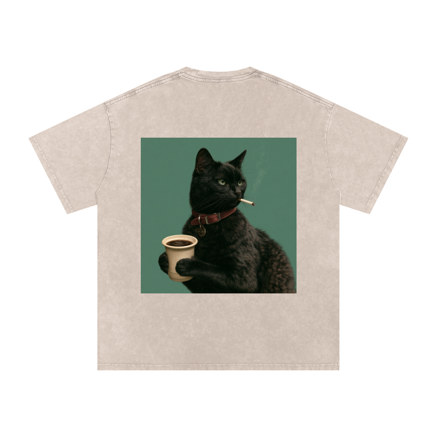 Snow Washed Oversized Cotton T-Shirt