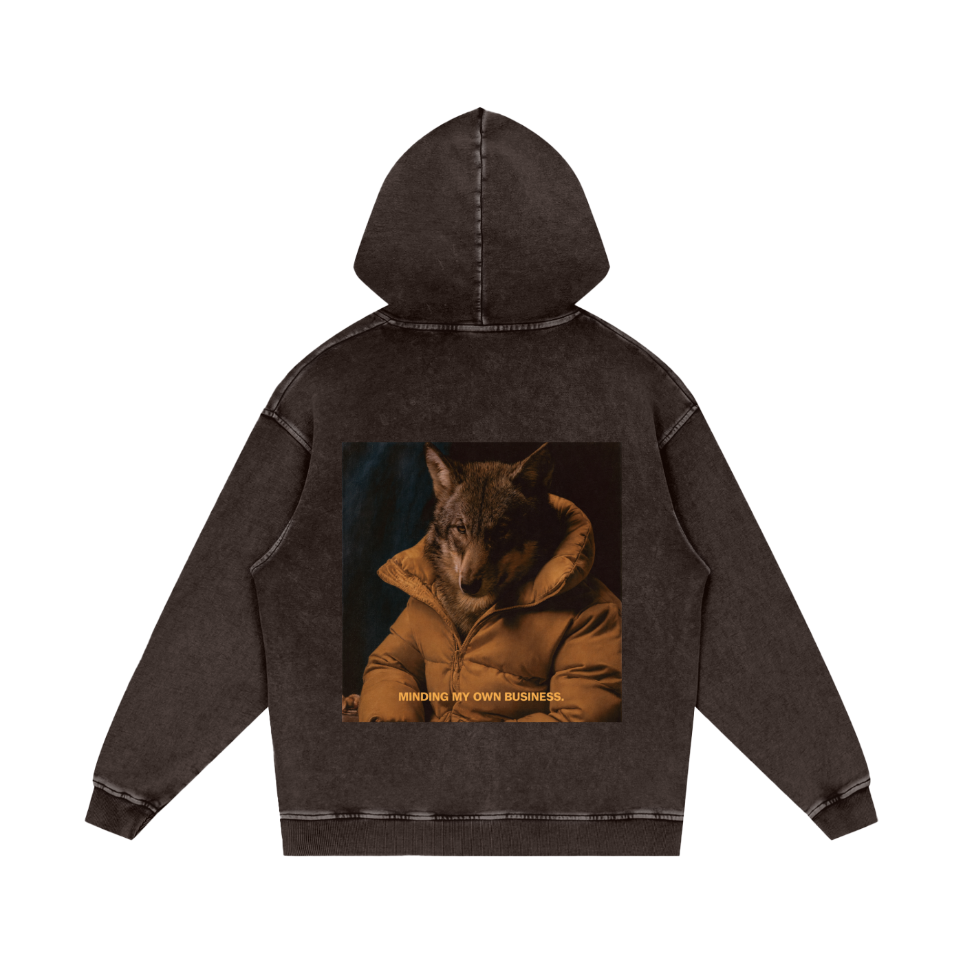 Snow Washed Loose Cotton Hoodie