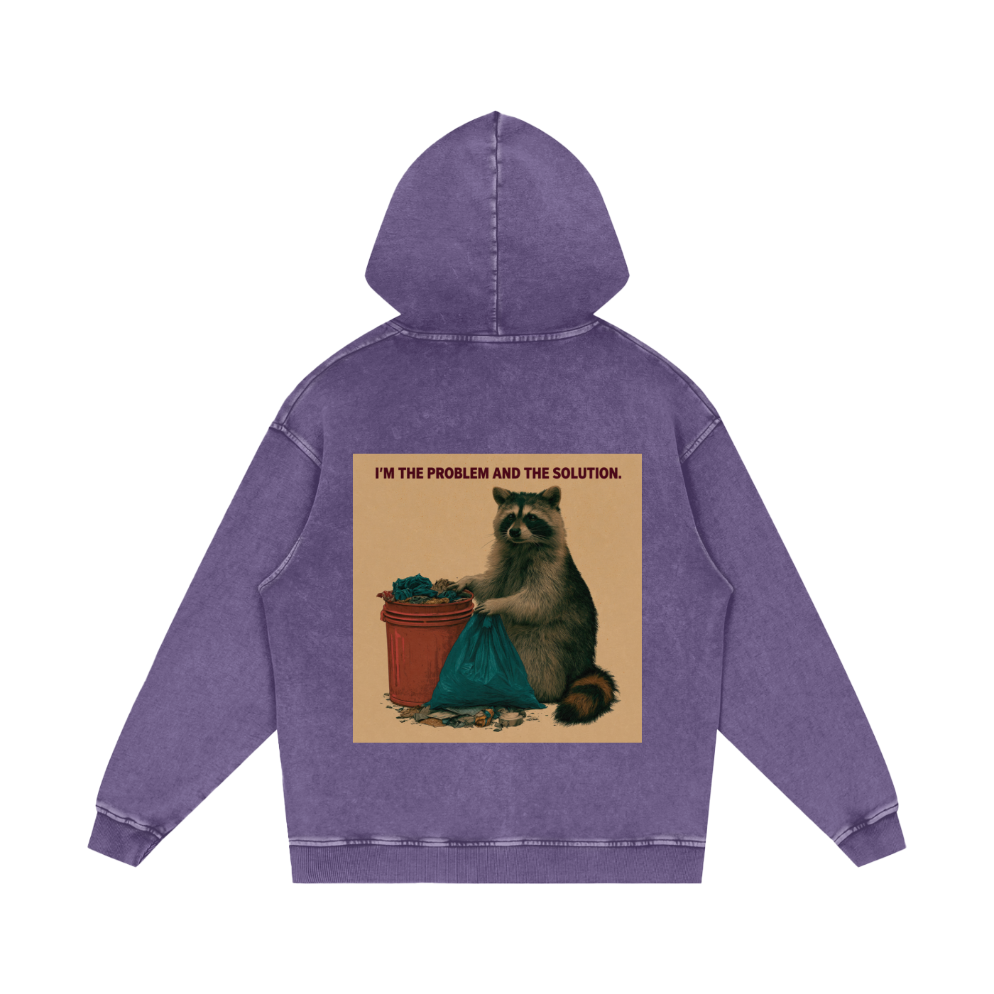 Snow Washed Loose Cotton Hoodie