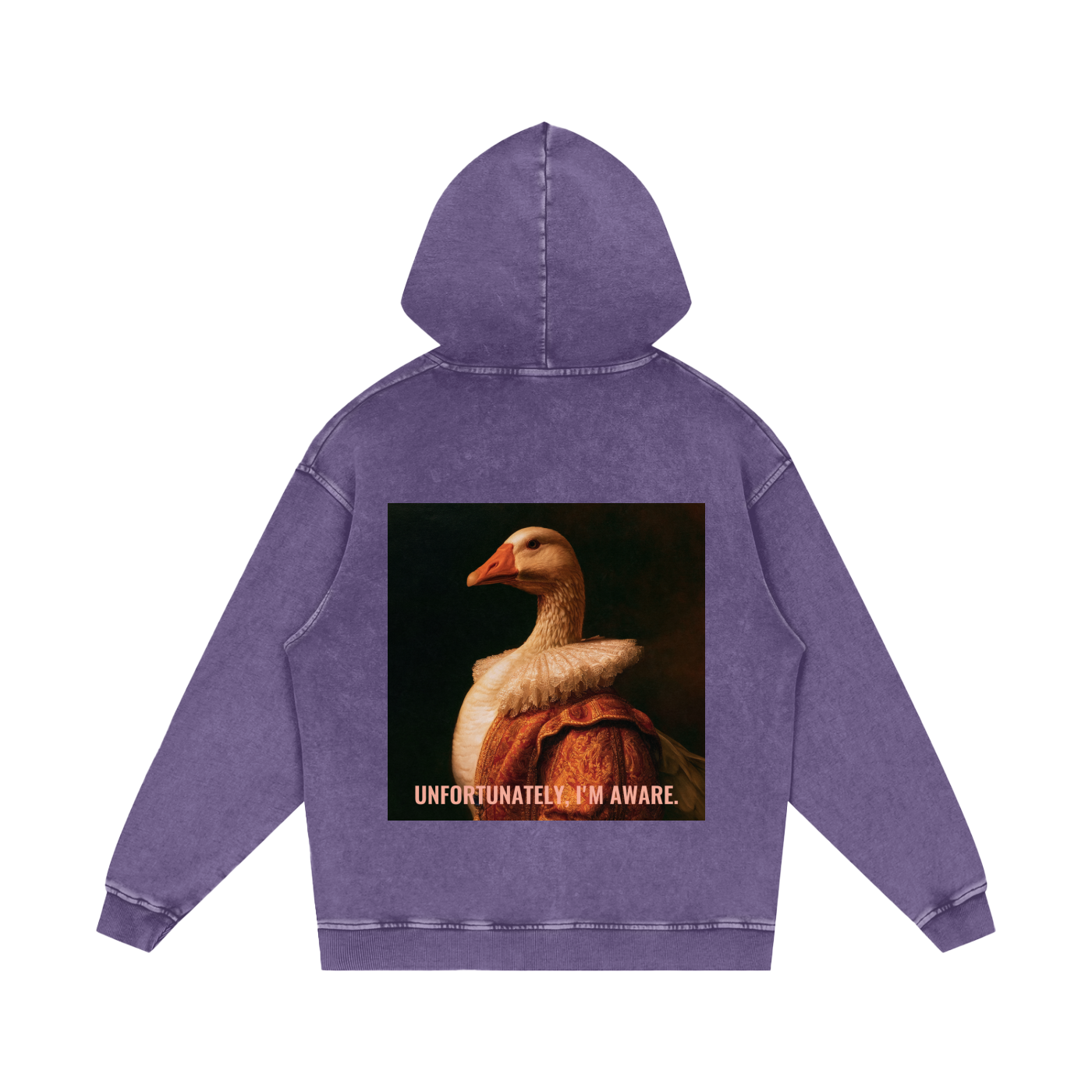 Snow Washed Loose Cotton Hoodie