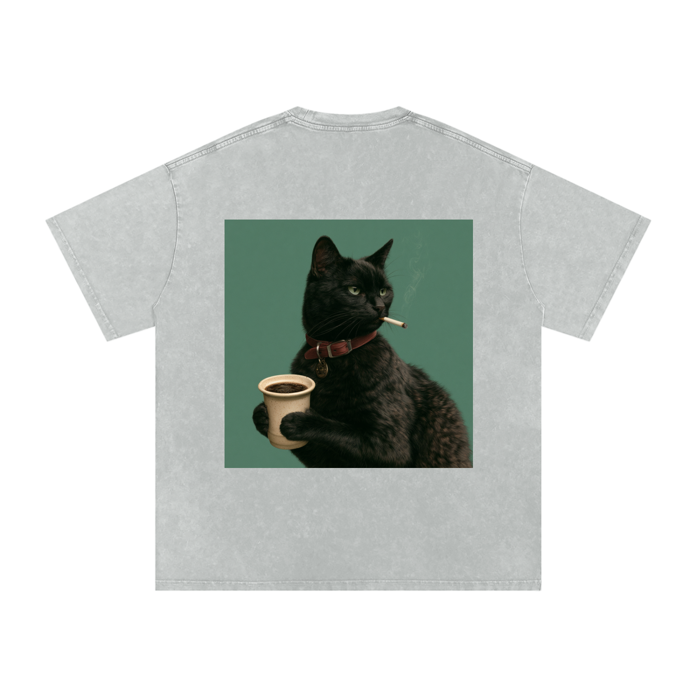 Snow Washed Oversized Cotton T-Shirt