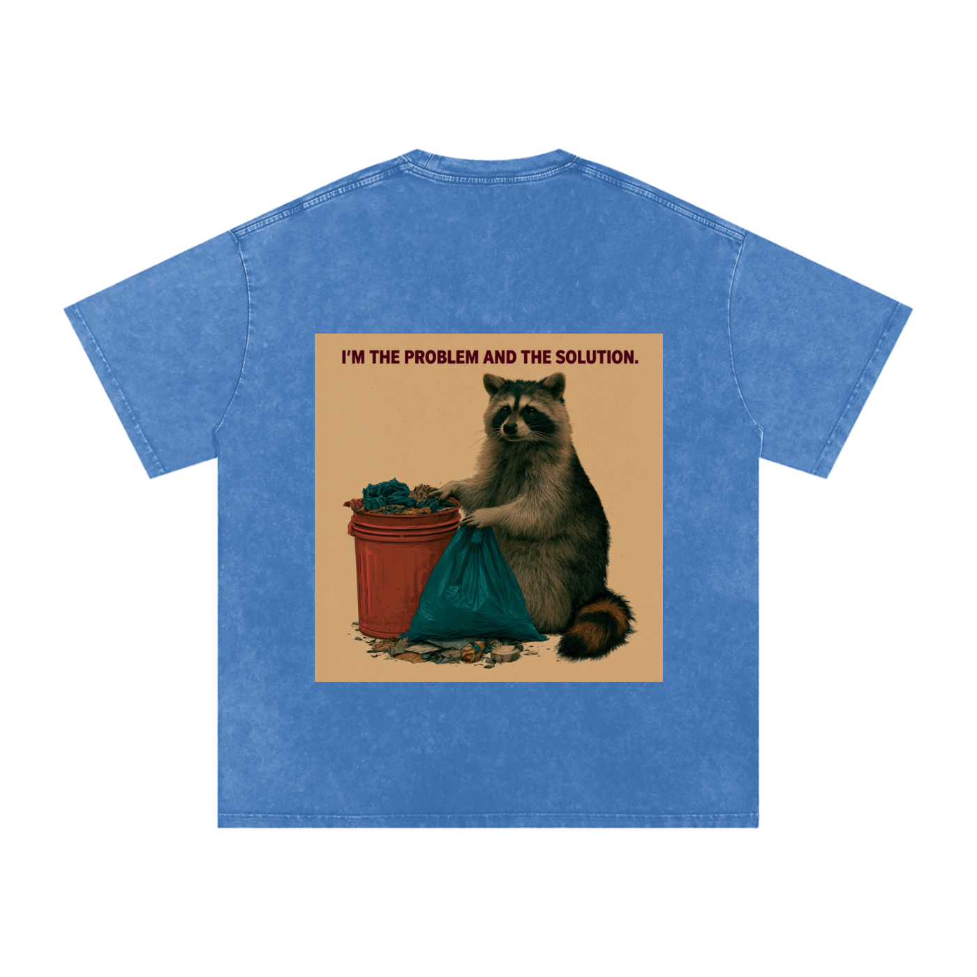 Snow Washed Oversized Cotton T-Shirt