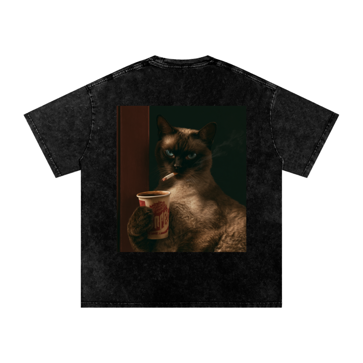 Snow Washed Oversized Cotton T-Shirt