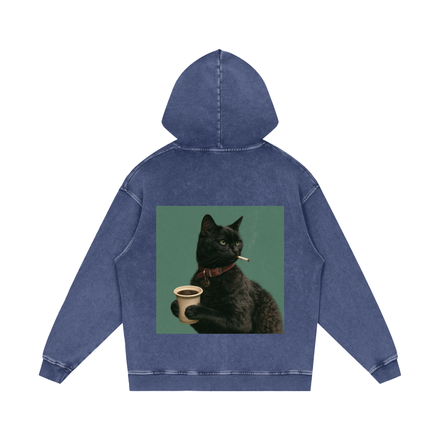 Snow Washed Loose Cotton Hoodie