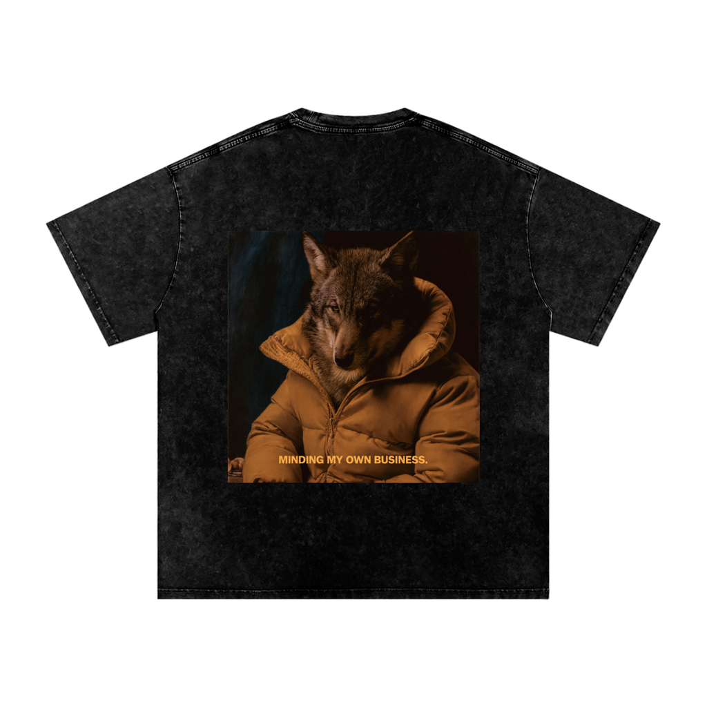 Snow Washed Oversized Cotton T-Shirt
