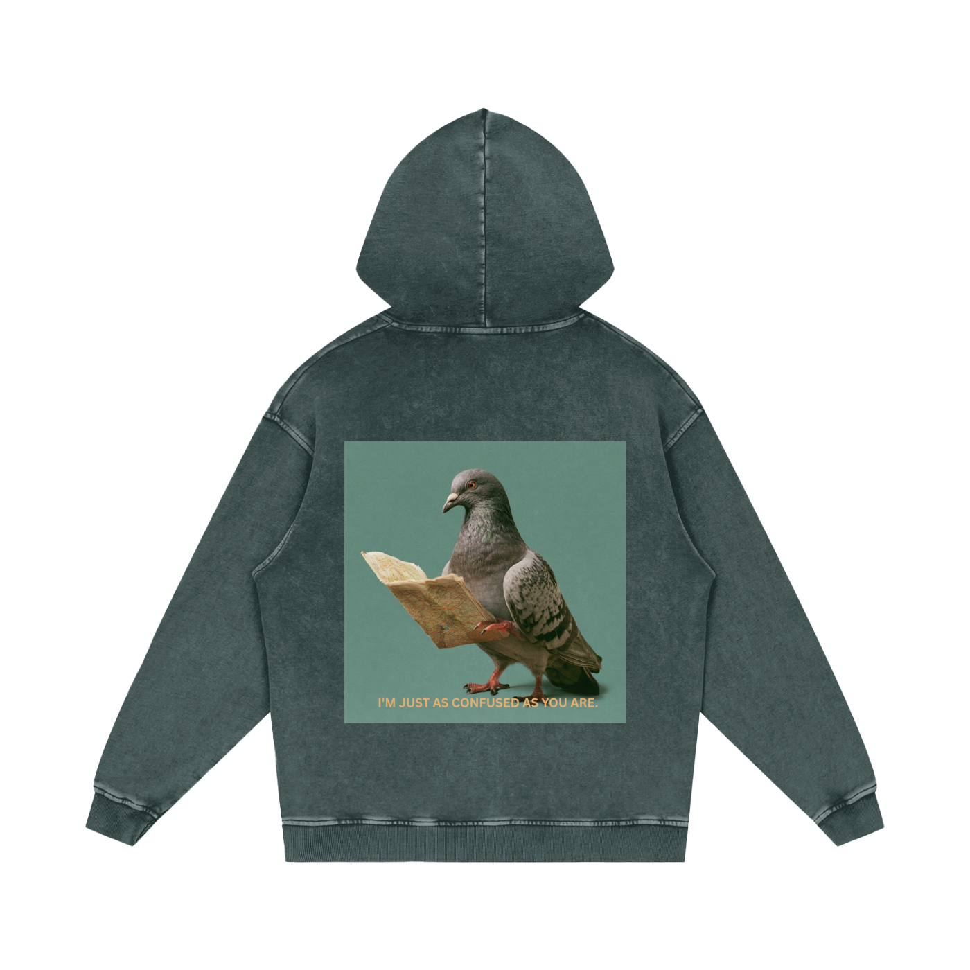 Snow Washed Loose Cotton Hoodie