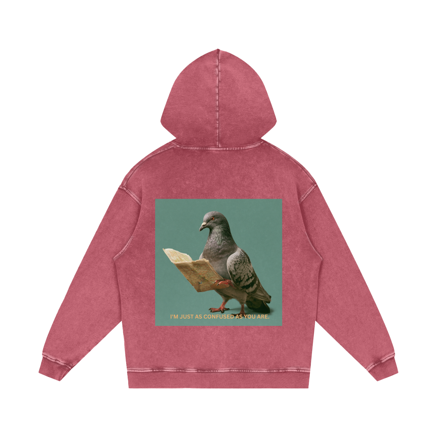 Snow Washed Loose Cotton Hoodie