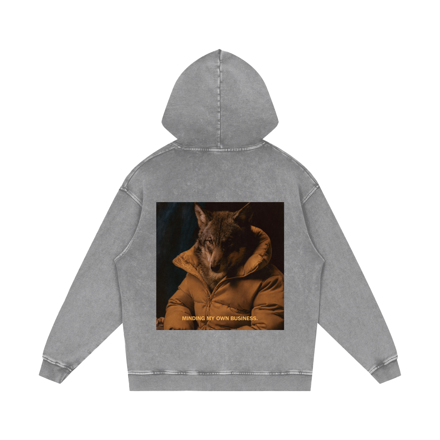 Snow Washed Loose Cotton Hoodie