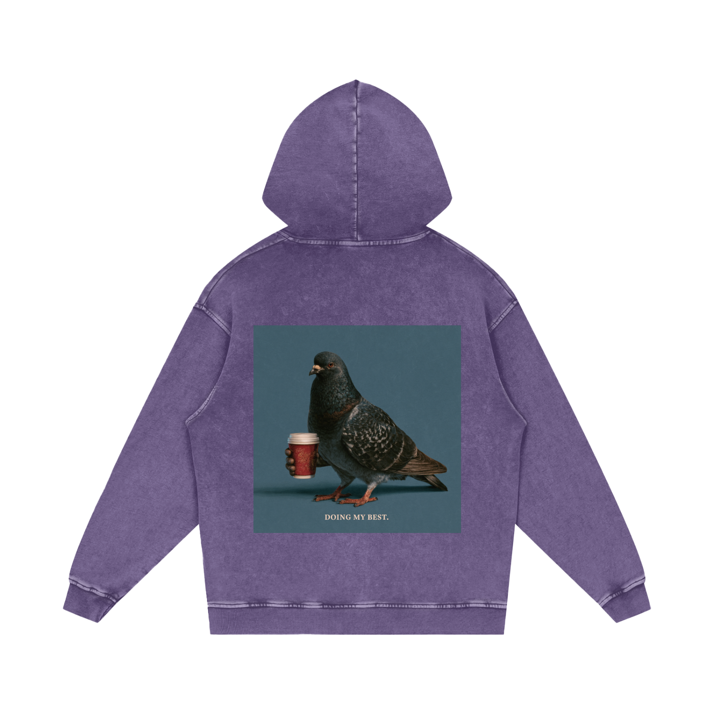Snow Washed Loose Cotton Hoodie