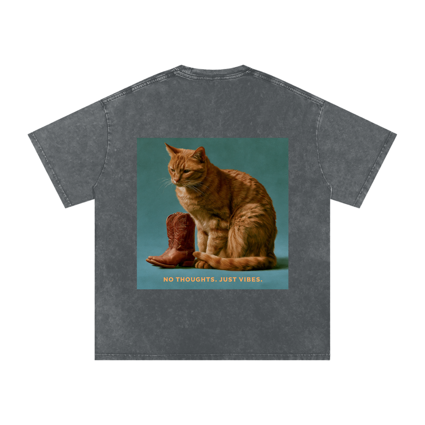 Snow Washed Oversized Cotton T-Shirt