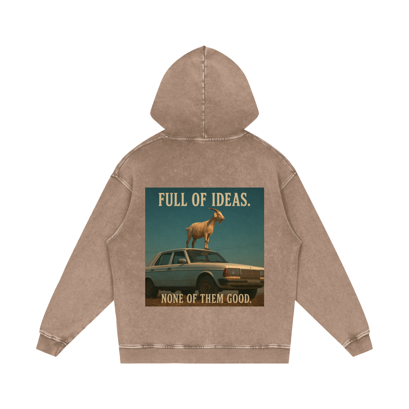 Snow Washed Loose Cotton Hoodie