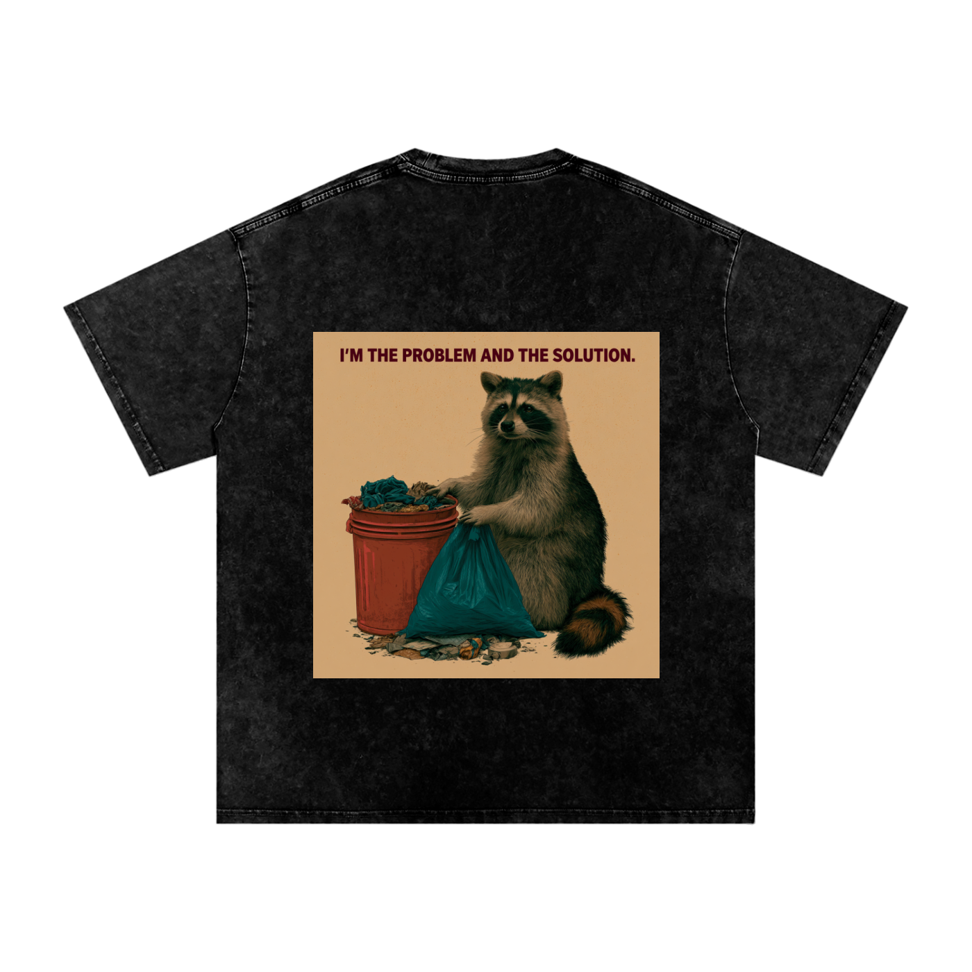 Snow Washed Oversized Cotton T-Shirt
