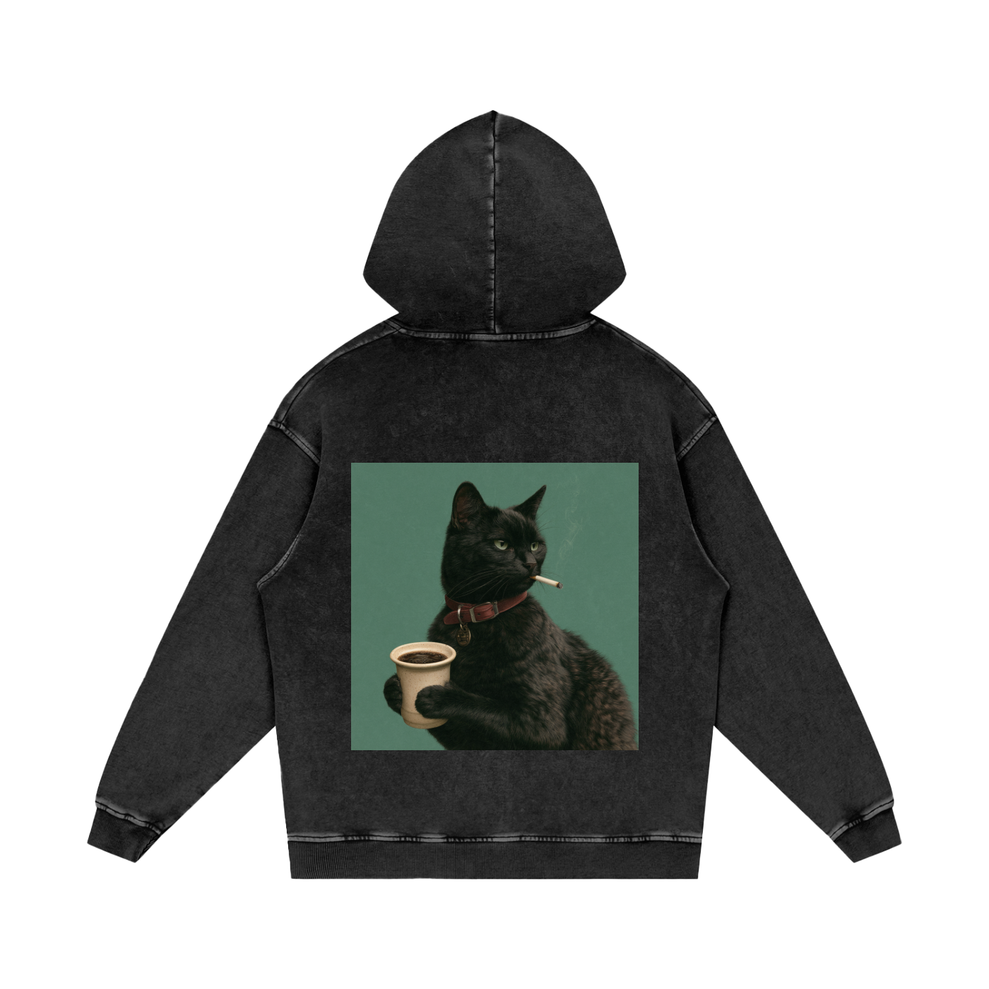 Snow Washed Loose Cotton Hoodie